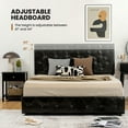 thumbnail image 6 of Costway Full Upholstered Platform Bed w/ 4 Drawers PU Leather Button Tufted Headboard, 6 of 9