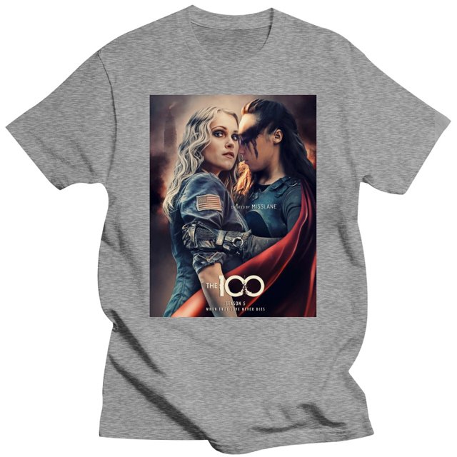 Camiseta The 100 Lexa Clarke Cover para hombre camisetas DMN0211 color negro