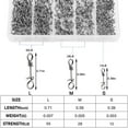 thumbnail image 2 of 150-Pack Fly Fishing Snaps Twist Clips, 3 Sizes Stainless Steel Quick Change Lure Snaps No Knot Clip Quick Snap Fast Snap Lure Connector for Jigs Lures Fishing Clips Swivels Terminal Tackle, 2 of 6