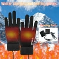 thumbnail image 4 of Cinvoph Heated Winter Gloves for Men Women Touchscreen USB Heating Thermal Gloves for Outdoor Cycling Skiing Snowboarding Hiking Hunting, Black, 4 of 6