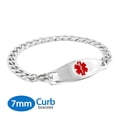 thumbnail image 1 of MedicEngraved Bracelet Médical en Acier Inoxydable 316L avec Étiquette Médicale en Émail - Gravure Médicale Incluse, 1 of 7