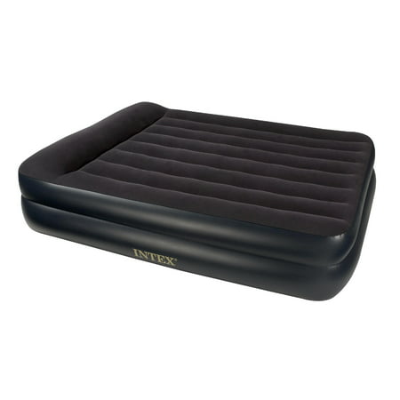 Intex Pillow Rest Queen Size Air Bed Mattress w/ Best Built In Air Pump & (Best Value Air Mattress)