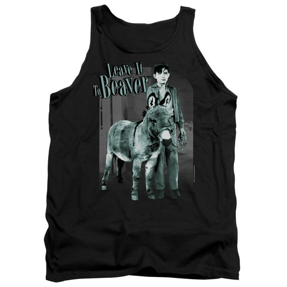 Leave It To Beaver Up To Something Adult Tank Top Black