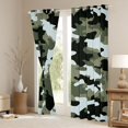 thumbnail image 3 of jejeloiu Western Farmhouse Camo Black Out Curtains,Green Black Camouflage Curtains Pack of 2 (42x63 Each) For Teens, 3 of 6
