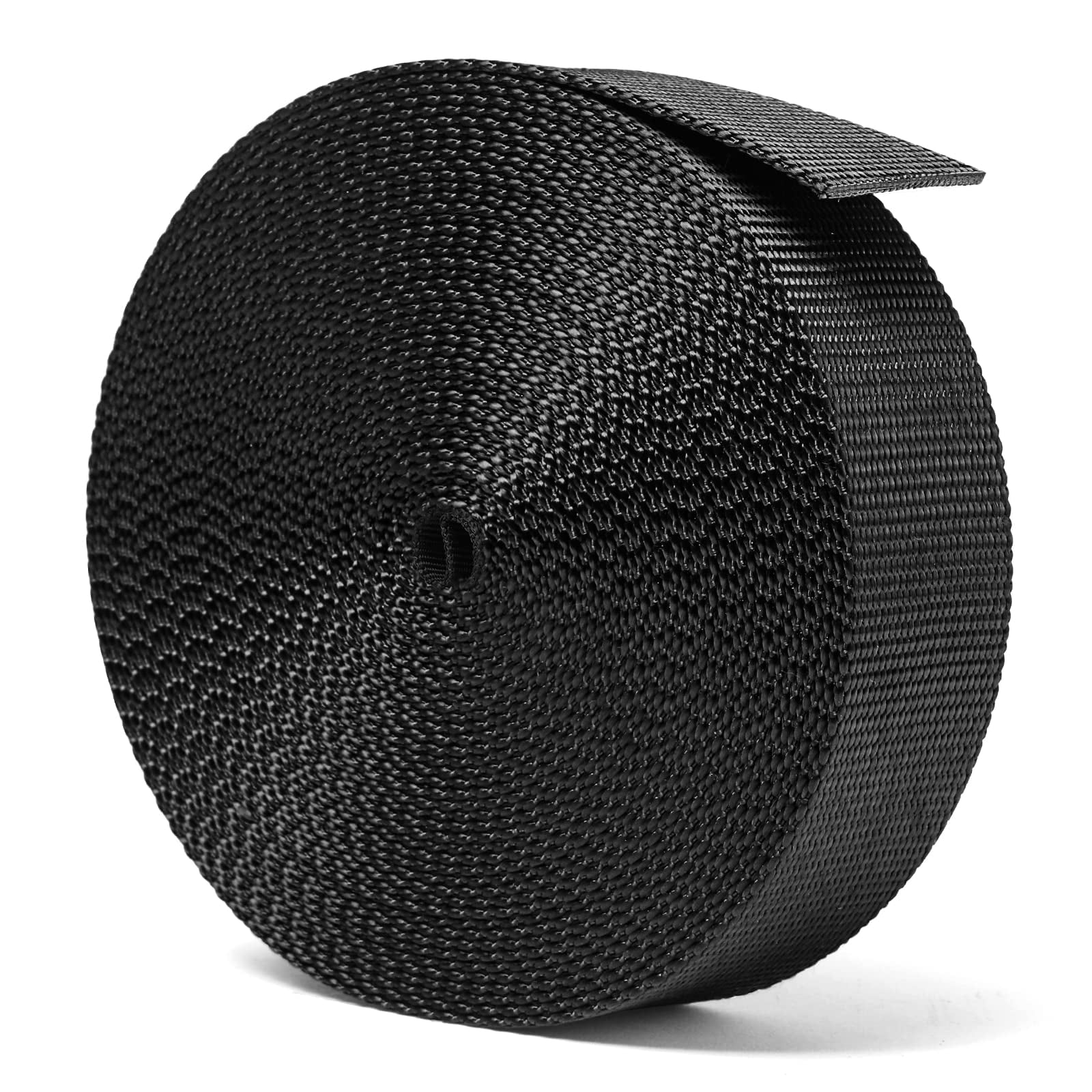 Heavyweight Nylon bing Strap, Heavy Duty Nylon Straps, Flat Black