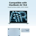 thumbnail image 6 of Compatible with MacBook Air 13 inch Case M4 2025 2024-2022 M3 M2 A3240 A3113 A2681, Matte Scratch Resistant Protective Hard Shell Cover Compatible for MacBook Air 13.6 inch Case, Sky Blue, 6 of 17