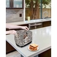 thumbnail image 3 of Coffee Gnomes Toaster Cover 4 Slice, Large Kitchen Appliance Covers, Farmhouse Brown Bean Plaid Black Grey Toaster Oven Cover with Loop, Bread Machine Cover Polyester Dust Cover Protection, 3 of 4