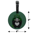 thumbnail image 6 of Green Tea in Giant Panda Bear Mug Round Leather Luggage Card Suitcase Carry-On ID Tag, 6 of 6