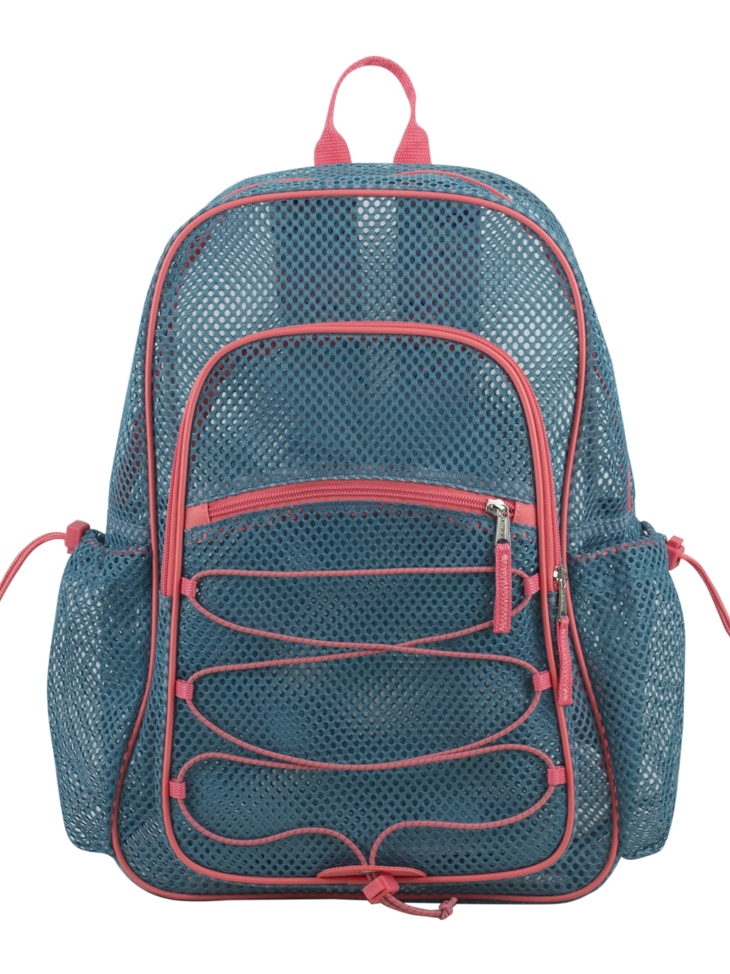 Eastsport Unisex Large Mesh Backpack with Bungee, Aqua Haze