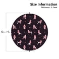 thumbnail image 3 of Pofeuu Poodle Dog Print Leather Coasters Set of 6, Round Cups Mugs Mat Pad for Home Kitchen Heat Resistant Drink Coasters,Round Shape, 3 of 7