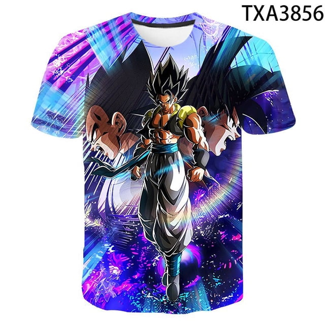 Camisetas con estampado 3D de Dragon Ball Z para niños, camiseta de manga corta con estampado de Son Goku Super Saiyan, ropa informal genial gym unisex