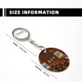 thumbnail image 3 of Naloa Log Cabin Inside Print Round Keychain Keychain Key Ring, Key Tag, Key Chain Bulk for Gift Accessories (Round), 3 of 7