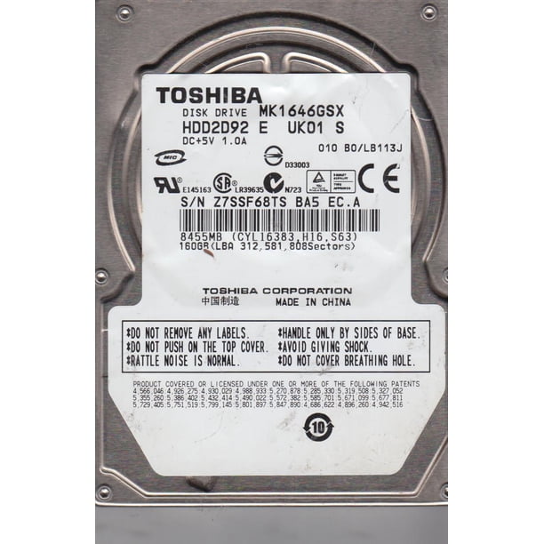 PCB MK1031GAS G5B001283 000-A HDD2A02 F ZK01 S B0/AA204C Toshiba