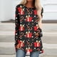 thumbnail image 1 of Puntoco Mujeres Casual Manga Larga Cuello Redondo tops Blusa Suelta Navidad Impreso Camisas Puntoco Puntoco-27, 1 of 5