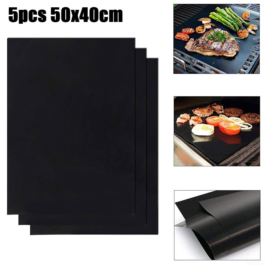 Large BBQ Grill Mats Non stick Baking Teflon Sheets OVEN LINER PROTECTOR 50x40cm