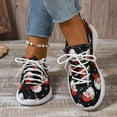 thumbnail image 5 of Christmas Womens Shoes Non Slip Lace up Round Toe Comfortable Lightweight Walking Sneakers, 5 of 8