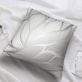 thumbnail image 4 of Luxury Retro Silver Leaf Abstract Flower Hand Drawn Flower Pillow Covers Pillowcases Home Decor Bed Couch Sofa Office Living Room Cushion 20x20Inch, WLJ6699, 4 of 6