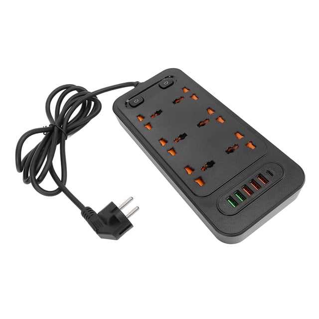Home Power Strip, 5 Puertos USB 1 TUpo C Puerto Universal Power Strip versátil para centro Comercial