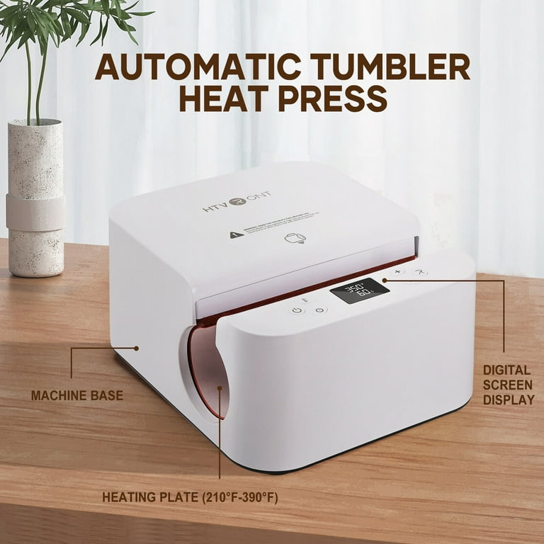 Auto Tumbler Heat Press HTVRONT Color: White
