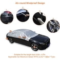 thumbnail image 3 of Car Cover Car Cover, Anti-UV and Windproof Half Cover for Automobiles, Sun, Rain, Dust, All Weather, Windshield, Side/Rear Window, Universal Fit for 185'' Sedan, 3 of 6