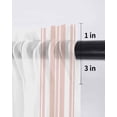 thumbnail image 6 of Pink Striped Curtains 63 Inch Length,Sheer Curtains for Bedroom Living Room Window Modern White Striped Abstract Art Aesthetics Rod Pocket Drapes Kitchen Curtains Small Half Window 42"x63" 2 Panels, 6 of 6