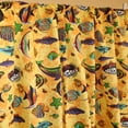 thumbnail image 2 of Cotton Curtain Animal Print 58 Inch Wide Fish Aquarium Yellow, 2 of 3