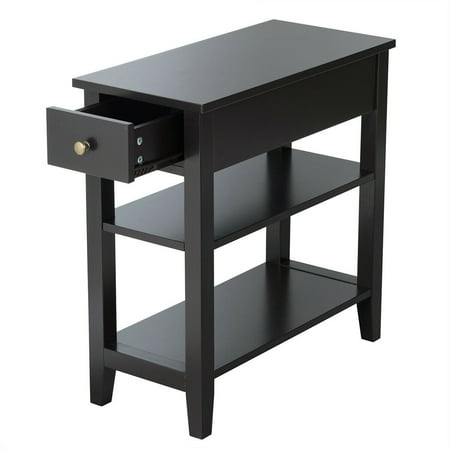 Gymax 3 Tier Nightstand Bedside Table Sofa Side End Table ...