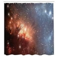 thumbnail image 2 of Ambesonne Nebula Shower Curtain, Astronomy Cosmos Space, 69"Wx84"L, Burnt Orange Blue, 2 of 4