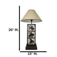 thumbnail image 2 of Rustic Western Cowboy Giddy Up Horse Wood And Metal Bedside Desktop Table Lamp, 2 of 10