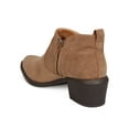 thumbnail image 3 of New Women Qupid Thrill-09 Faux Suede Pointy Toe Stacked Chunky Heel Bootie, 3 of 5