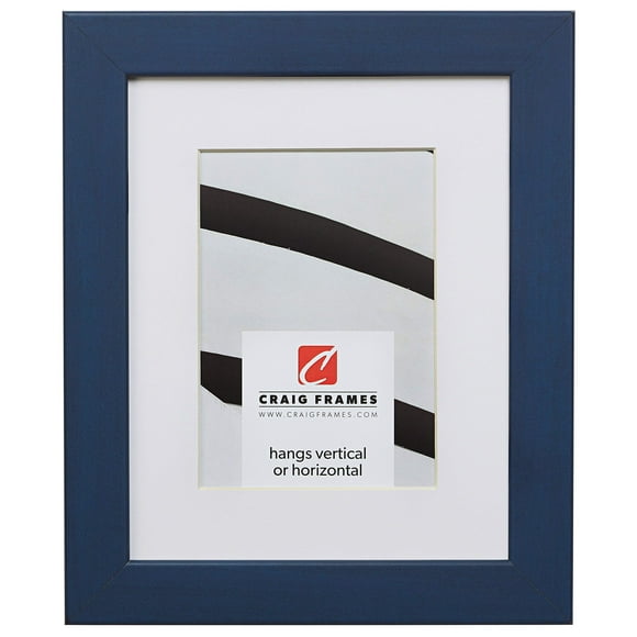 Craig Frames Colori, 13 x 19 Inch Blue Picture Frame Matted to Display a 9 x 13 Inch Photo