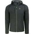 thumbnail image 2 of Men's Cutter & Buck Heather Charcoal Minnesota Vikings  Mainsail Full-Zip Hooded Jacket, 2 of 3