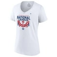 thumbnail image 2 of Women's Fanatics White Philadelphia Phillies 2022 National League Champions Locker Room V-Neck T-Shirt, 2 of 3