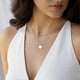 thumbnail image 2 of Layered Heart Necklace Pendant Handmade 18k Gold Plated Dainty Gold Choker Arrow Bar Layering Long Necklace For Women, 2 of 5