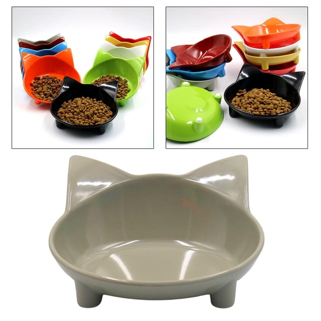 Cuenco , cuenco para y perros, de comida antideslizante de melamina para comida - Gris