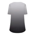 thumbnail image 4 of fatyb Womens Gradient Color Shirts Short Sleeve Crewneck Casual Tunic Tops Pleated Loose Dressy Blouses, 4 of 5