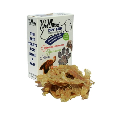 Puppy Performance Fish VetVittles Dry Fish | 100% Natural Fish Treats for Dogs, Puppies & Cats | Hypoallergenic & Grain Free Healthy Snack and Training Dog Treats | Herb Marinaded Codfish Boneless Filet | Made in USA, 6 oz ()
