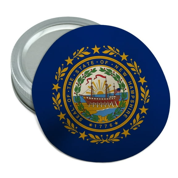 New Hampshire State Flag Round Rubber Non-Slip Jar Gripper Lid Opener