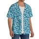 thumbnail image 2 of Balery Beautiful Floral Camisa Casual de Manga Corta con Botones para Hombre, Texturizada, Estilo Cubano, para Playa, Verano-Medium, 2 of 5