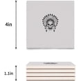 thumbnail image 3 of FMSHPON dress Skull Set of 8 Coaster for Drinks, Absorbent Ceramic Stone Coasters Cup Mat with Cork Base for Home Kitchen Room Coffee Table Bar Decor, 3 of 4