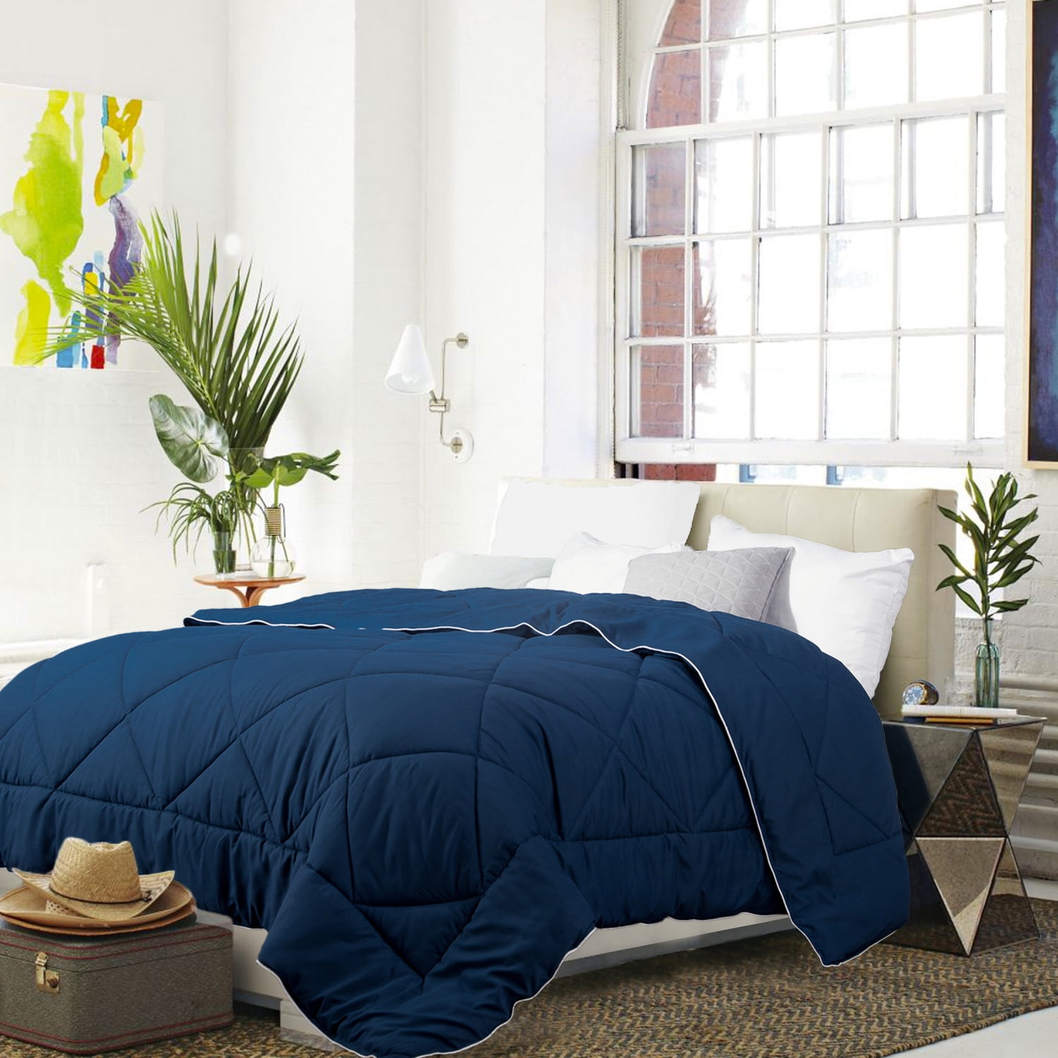 Bedsure Down Alternative Comforter Quilted Reversible Duvet Insert with