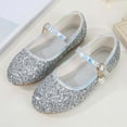 thumbnail image 2 of OSOLU Children Girls Sandals Flat Bottom Sparkly Rhinestone Performances Comfortable Lightweight Footwear Classic Versatile Shoes, 2 of 9