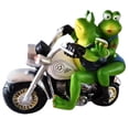 thumbnail image 1 of Decoraciones De Jardín, Ranas, Motociclistas, Regalos, Adornos Verdes Speravity HA035688-00, 1 of 6