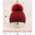 thumbnail image 3 of VNKIDY Kids Caps Children Winter Beanie Hat Boys Girls Solid Color Warm Knitted Hat With Cute Fluffy Pom For Cold Weather Stylish Headwear, 3 of 3