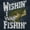 Navy, variant on Wishing I was Fishing Largemouth Bass Plus Size Crewneck Graphic Tee Shirt Brisco Brands 2X