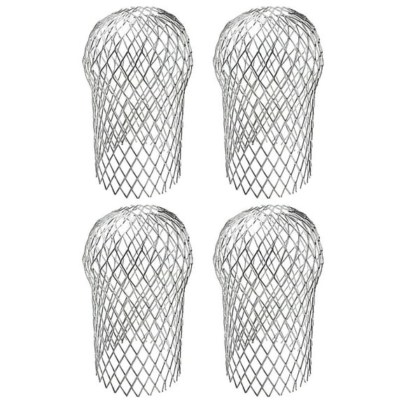 OULII Silver Aluminum Gutter Guard Screen AntiBlocking Filter for Home Use Easy Installation 4pcs