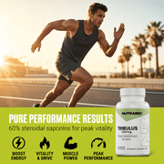 NutraBio Tribulus Terrestris Extract Supplement - Tribulus Terrestris for Men and Women- Natural Vitality Booster, 90 Capsules