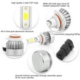 thumbnail image 5 of 9005+9006+H11 LED Headlight Hi/Low Beam Bulb Fog Light Sets 6000K 4965W 744750LM(9005-Fanless/1Pair), 5 of 8