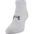 thumbnail image 2 of Under Armour Womens Essential Low Cut Socks, 6-Pairs Halo Gray/Black Medium, 2 of 6