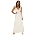 thumbnail image 3 of Little Mistress Womens Plunge Tie Maxi Dress, 3 of 5